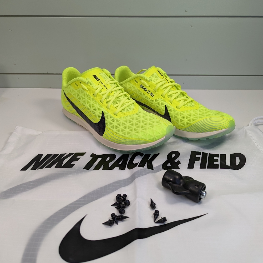 Nike Zoom Rival XC5 Volt Mint Foam Track Field Distance Spikes Shoes Men's 8